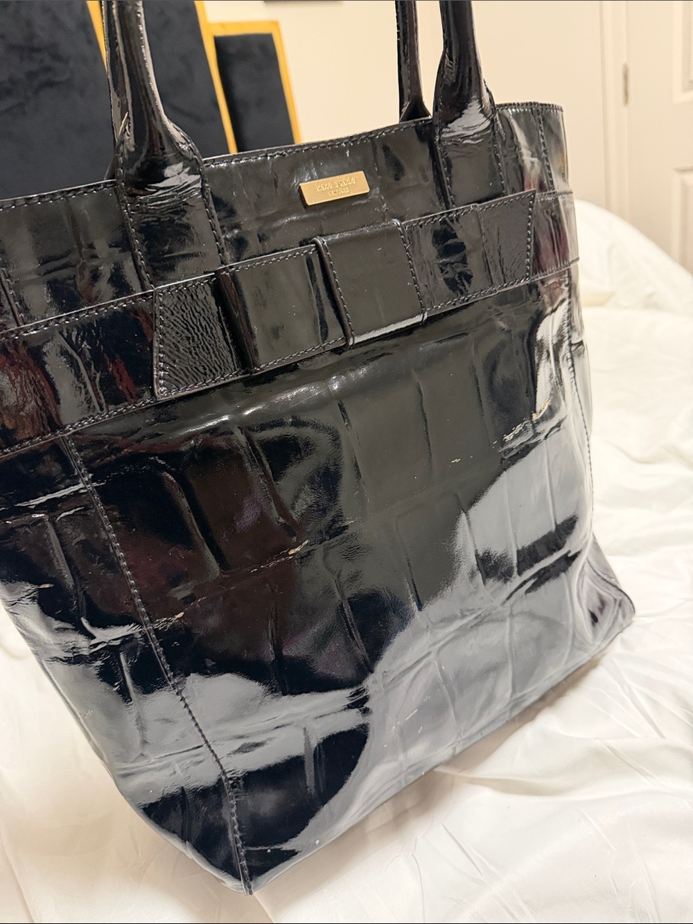 Kate spade Black Patent Leather Bow Tote